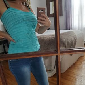 San Francisco turquoise tank top